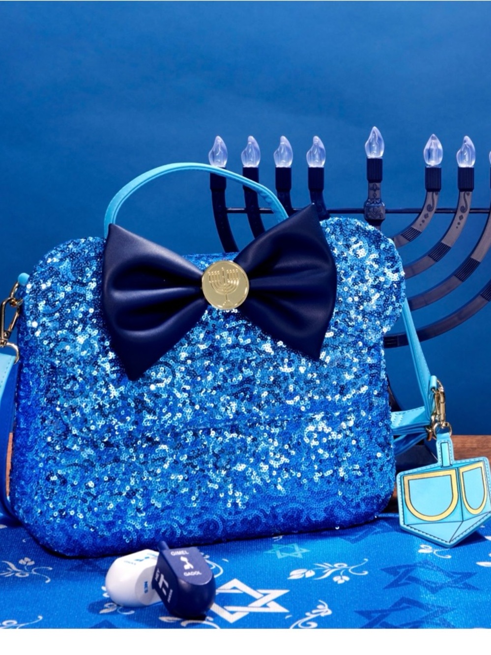 DISNEY
Minnie Mouse Hanukkah Sequin Crossbody Bag